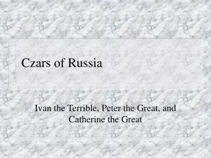 czars of russia