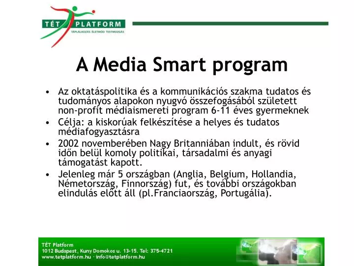 a media smart program