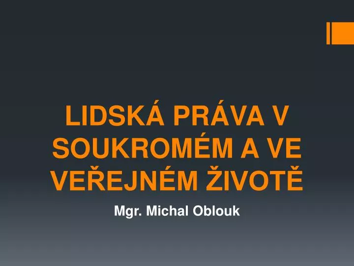 lidsk pr va v soukrom m a ve ve ejn m ivot