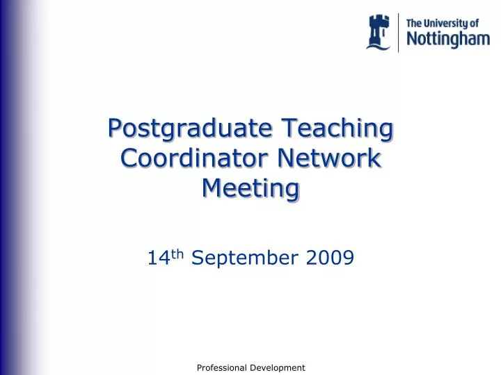 postgraduate teaching coordinator network meeting