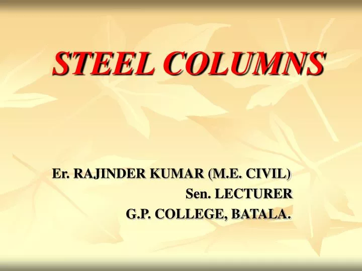steel columns