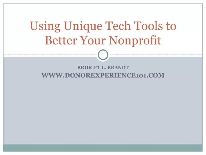 using unique tech tools to better your nonprofit