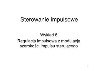 sterowanie impulsowe