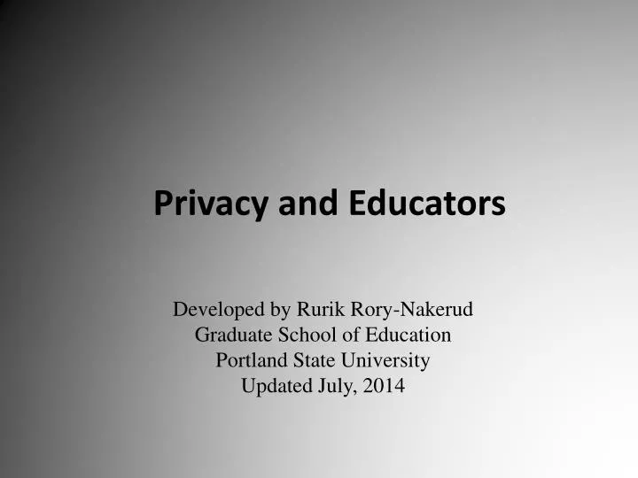 privacy and educators
