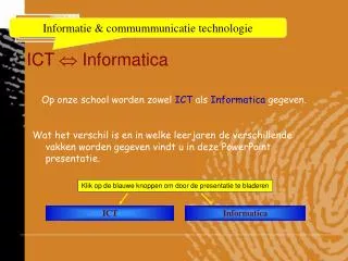 ICT  Informatica