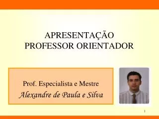 apresenta o professor orientador