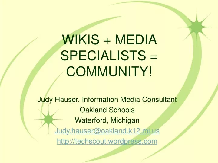 wikis media specialists community