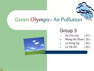Green Ol ym pi c - Air Pollution