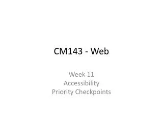 CM143 - Web