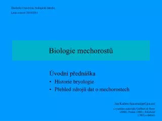Biologie mechorostů