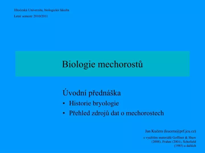 biologie mechorost