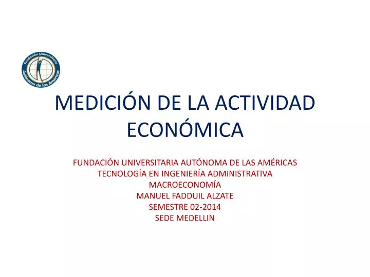 medici n de la actividad econ mica