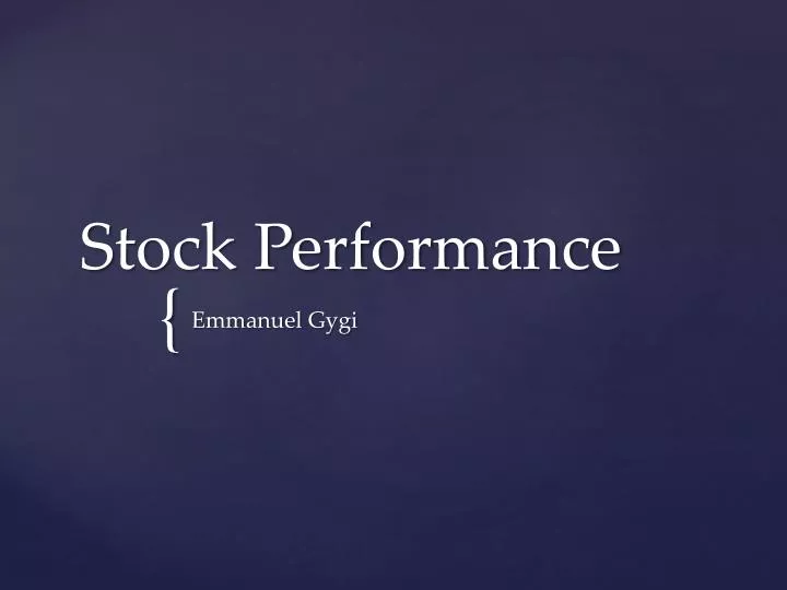stock performance