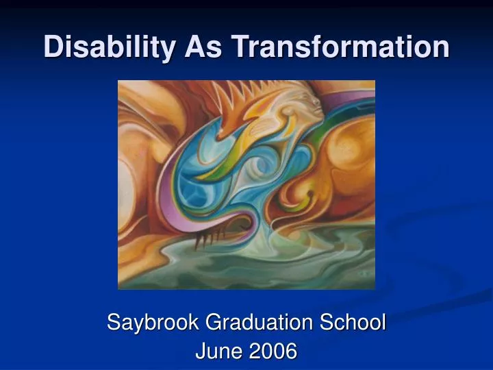 disability as transformation