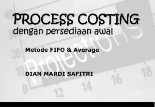 process costing dengan persediaan awal