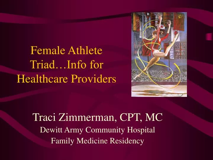 female athlete triad info for healthcare providers