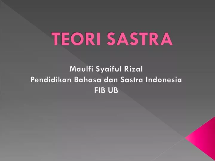 teori sastra