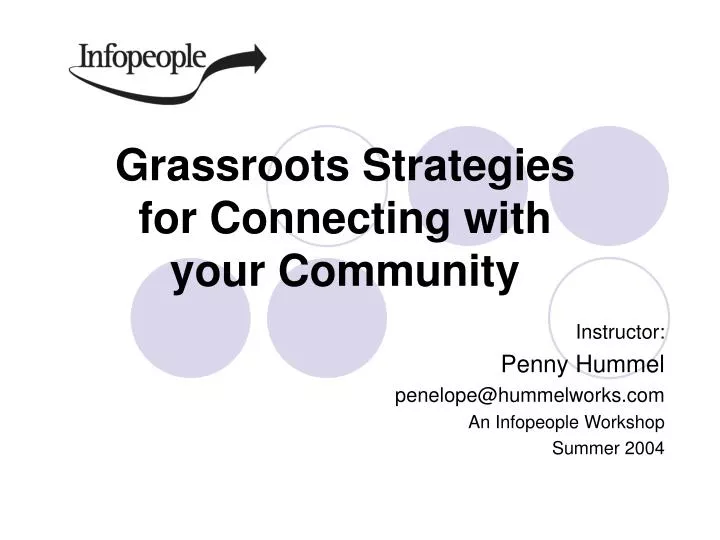 grassroots strategies for connecting with your community