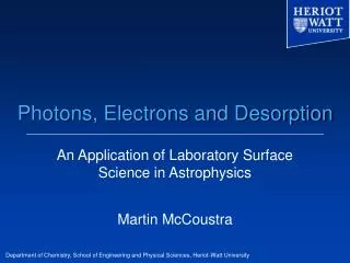 Photons, Electrons and Desorption