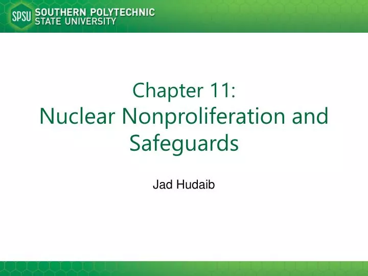 chapter 11 nuclear nonproliferation and safeguards