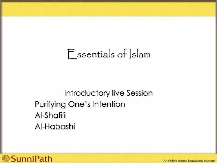 essentials of islam