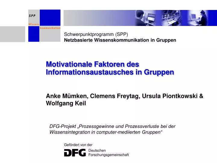 motivationale faktoren des informationsaustausches in gruppen