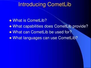 Introducing CometLib