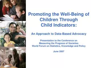 Promoting the Well-Being of Children Through Child Indicators: An Approach to Data-Based Advocacy