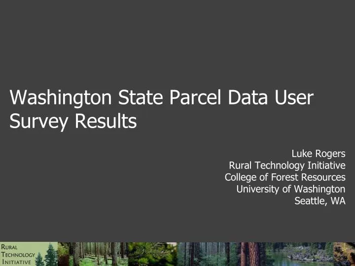 washington state parcel data user survey results