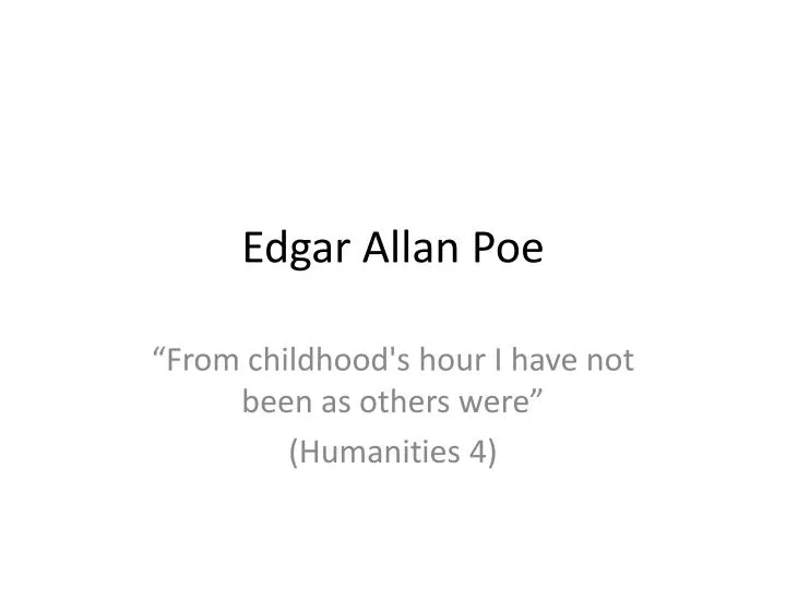 edgar allan poe