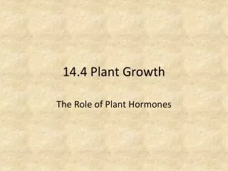 14.4 Plant Growth