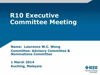 R10 Executive Committee Meeting