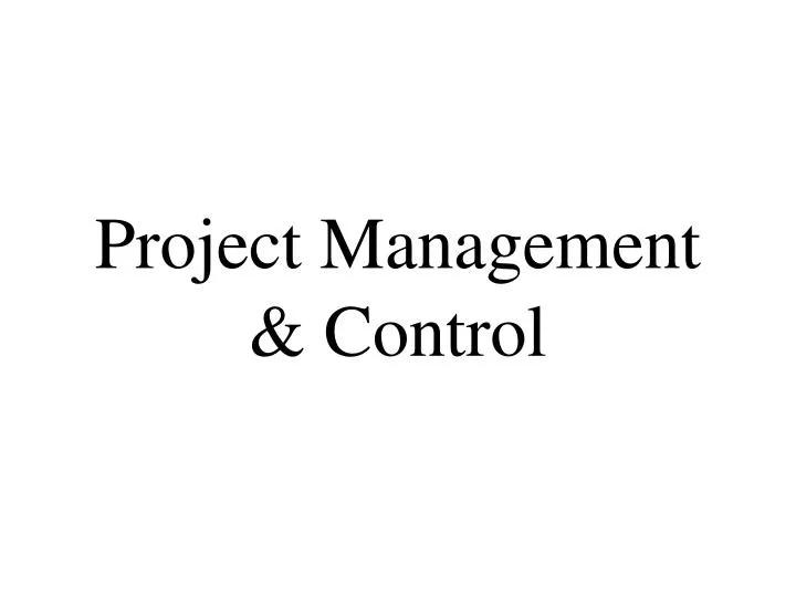 project management control