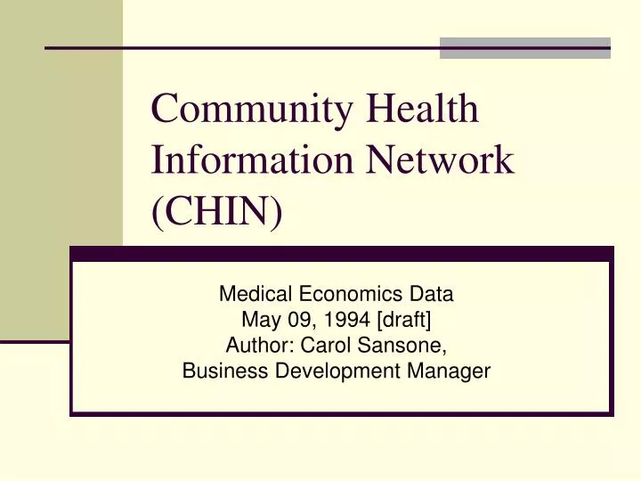 community health information network chin