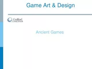 Game Art &amp; Design