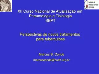 XII Curso Nacional de Atualização em Pneumologia e Tisiologia SBPT