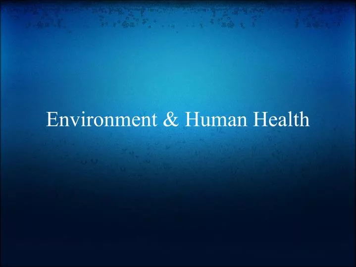 environment human health