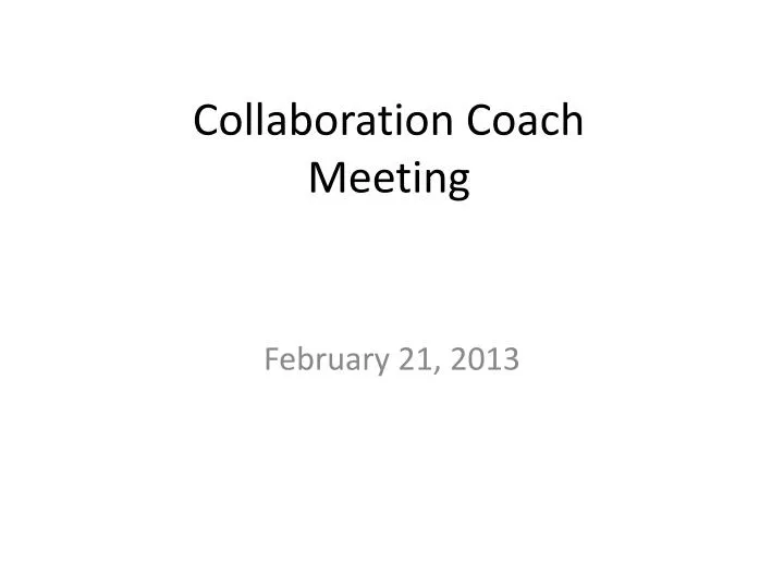 collaboration coach meeting