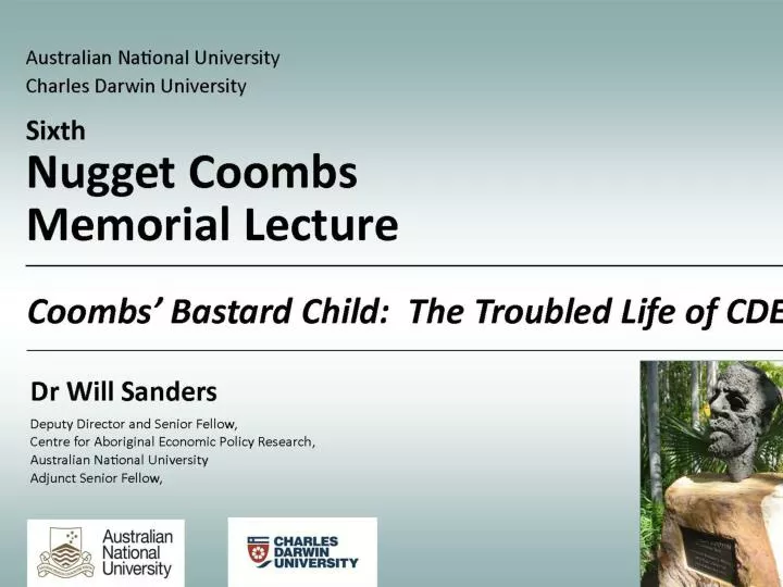coombs bastard child the troubled life of cdep 2012 nugget coombs memorial lecture