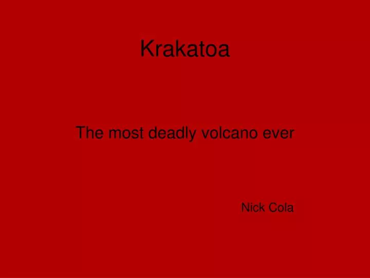 krakatoa
