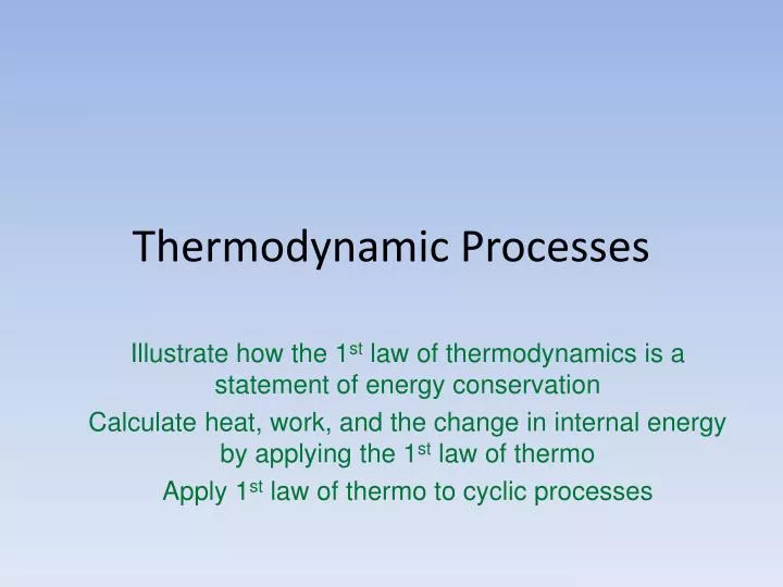 thermodynamic processes