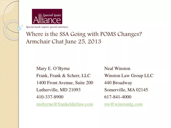 where is the ssa going with poms changes armchair chat june 25 2013