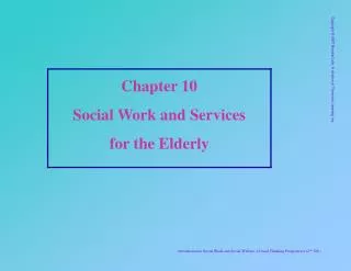 Chapter 10 Social Work and Services for the Elderly