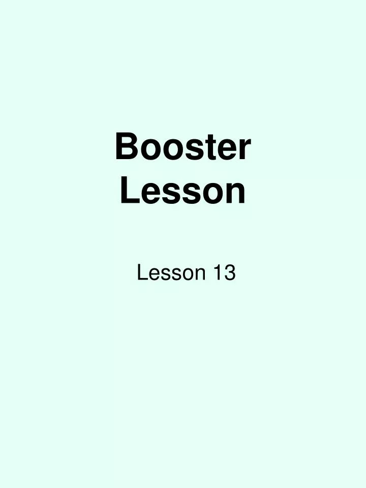 lesson 13