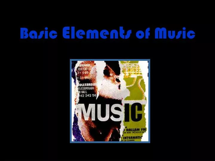 basic elements of music