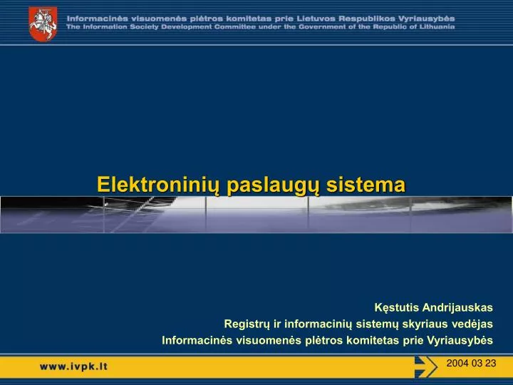 elektronini paslaug sistema