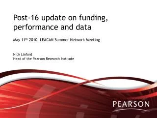 Post-16 update on funding, performance and data