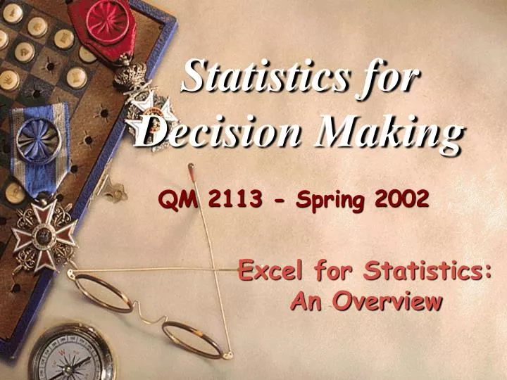 statistics for decision making