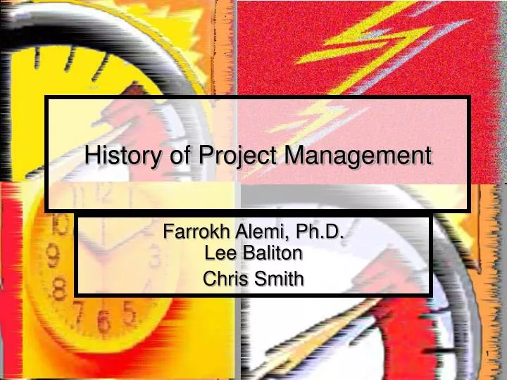 history of project management