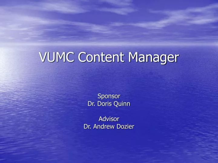 vumc content manager